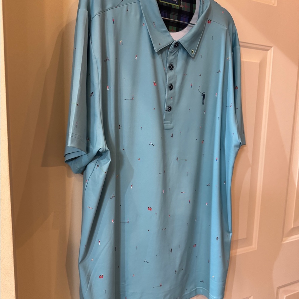 William Murray golf players Men's Blue‎ Polo Shirt XL nice